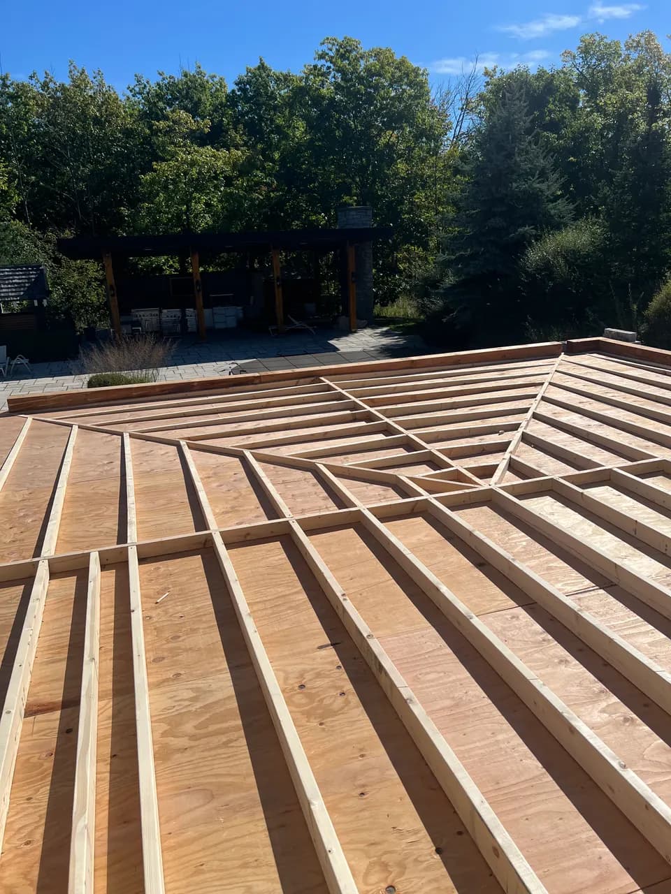 Deck framing and joist structure