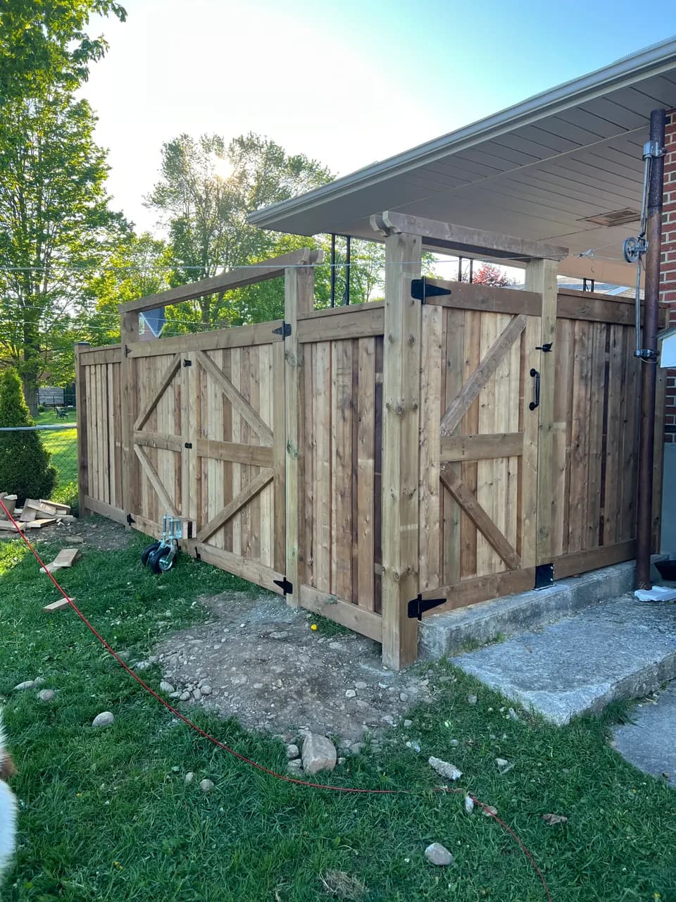 Custom cedar privacy gate and fence